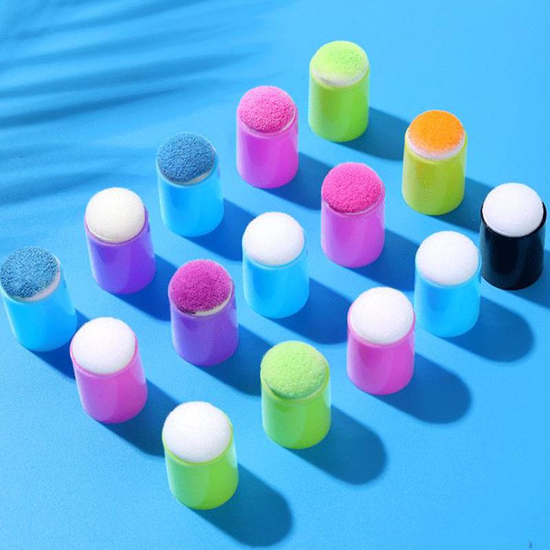 Пальчиковые спонжи для рисования лица, 25 штук, набор для рукоделия, боди-арт, губки для рисования, спонжи-даберы, мел