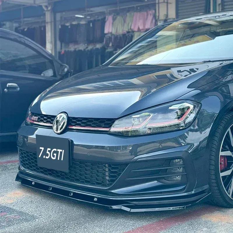 For Volkswagen Golf MK7.5 GTI GTD 2017-2020 MAXTON Style Car Front Bumper Lip Spoiler Splitter Front Lip Spoiler Cap Tuning