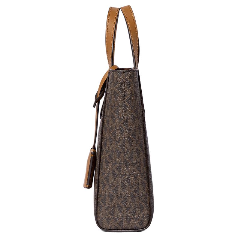 Michael Kors Logo Mini Shoulder Tote Bag Women handbags Brown Acorn 32H3G5SC0B-BRN/ACORN