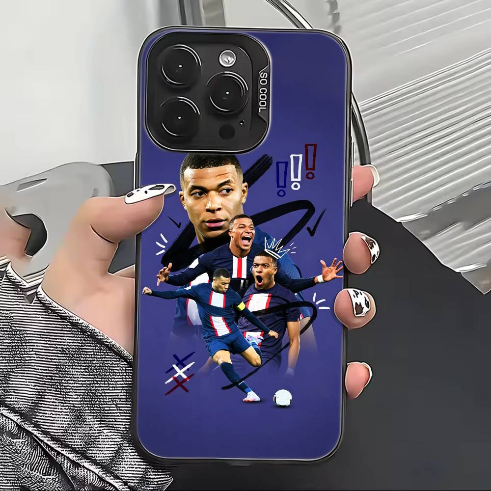 Футбольный S-Star M-MbappeS-S Чехол для телефона для iPhone 17,16,15,14,13,12,11 Plus,Pro Max,XS,Цветной Серебряный Покрытый Внутренний Чехол