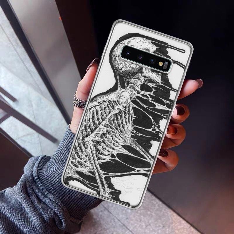 Gothic Fashion Skull Phone Case For Samsung Galaxy S26 S25 Edge S24 S23 Ultra S22 Plus S21 S20 FE Soft TPU Back Cover Funda Gala