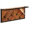 VidaXL Wall-mounted Coat Rack with 6 Hooks Solid Acacia Wood, Floating Shelf, Wall-mounted Display Shelf, Panel 376048