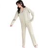 LangSha Women's Pajamas with Chest Pads, Spring And Summer Antibacterial 100% Cotton Lapel Cardigan Plus Size Loungewear Suitable for Outdoor Wear Set