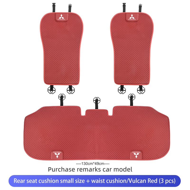 xkhr10 Car Logo Seat Cushion Backrest Ice Silk Anti Slip Protective Pad Accessories For Mitsubishi Lancer ASX Pajero Mirage Attrage