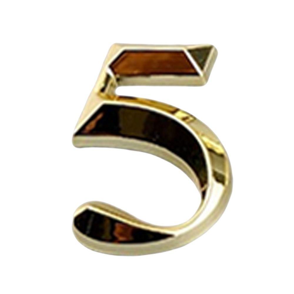 АБС литье под давлением номер двери золотые цифры от 0 до 9 креативная табличка этикетка для улицы