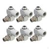 6 Pieces 360° Rotate Air Adapter Pneumatic Swivel Joint Coupling Connectors