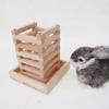 Wooden Rabbit Hay Feeder Rack Food Dispenser Foldable Holder Feeding Manager for Cage