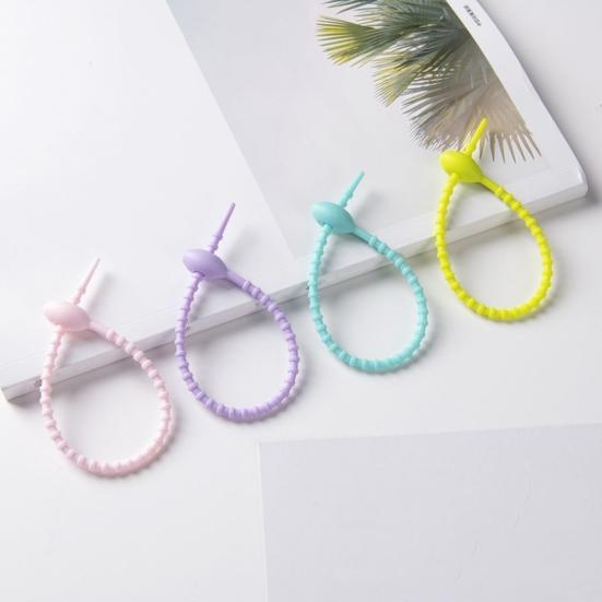 20 шт. Органайзер для дата-кабелей, многоразовая силиконовая кабельная стяжка, для наушников, зарядного устройства для телефона, скручивания шнура питания