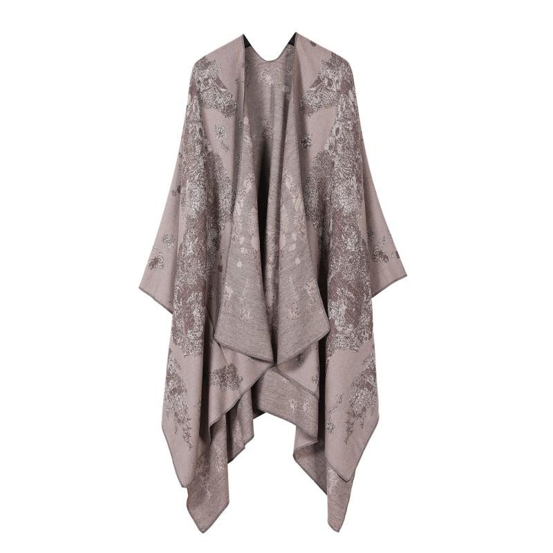 Women Men Knit Shawl Horse Print Fringe Scarf Warm Cape Travel