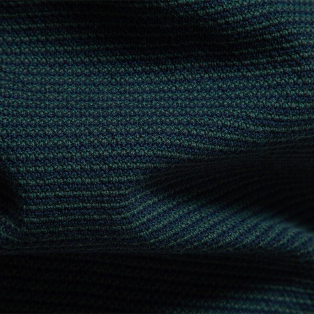 AIOPESON Полосатый хлопковый свитер с высоким воротником на молнии для осени/зимы