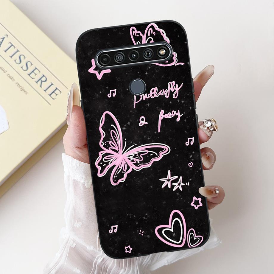 Для LG K41s K51s K52 Q52 K61 Q61 K62 K22 2020 Чехол для телефона Задняя крышка Мягкий матовый силикон Тонкий Fundas Милый Панда Кролик Цветок