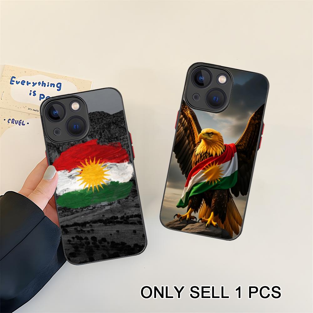 Kurdistan Flag Silicone Mobile Phone Case for iPhone 17 16 15 14 13 12 11 X XR XS Air Pro Max Plus Mini Colorful Cover