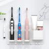 Electric Toothbrush Holder Wall Mount Bathroom Organizer Shelf for 3 Toothbrushes No Drill Required
