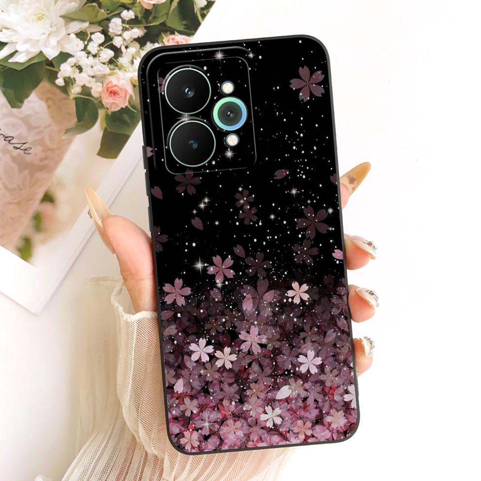 Чехол для Realme 15 Pro Корпус RMX5101 Силиконовый Роскошный Модный Цветы Каваи Милый Расписной Ударопрочный Чехол для Телефона