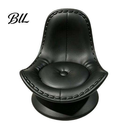 Hands Free Video Watching Stand Cute Sofa Shaped Cellphone Stand, Miniature Faux Leather Mobile Phone Adjustable Viewing Angle Holder with Rotating