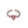 High-end light luxury ring, love zircon new open ring, women's non-fading fashion niche high-end ring