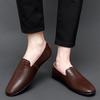 Модные мужские туфли slip on England Дышащие мужские мокасины из натуральной кожи Удобная обувь для мужчин Легкие мужские мокасины slip on