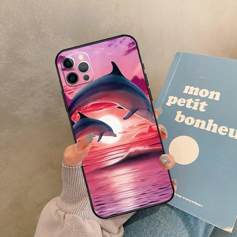Чехол для телефона «Дельфин» для iPhone Samsung Galaxy Redmi Xiaomi Oppo OnePlus Note SA 7 8 9 10 11 12 13 14 20 21 22 23 53 54 Pro Max Plus Ultra TPU Soft