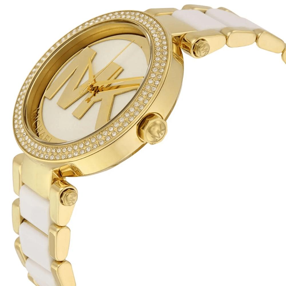 Michael Kors MK6313 Женские часы Parker с белым циферблатом