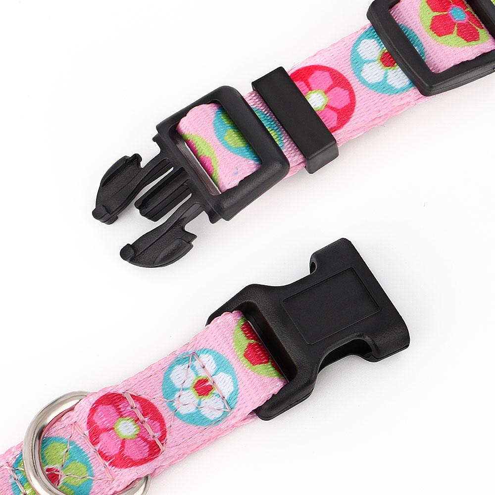 Cute Puppy Dog Collar and Leash Set Adjustable Dogs Cats Printed Collar Walking Lead Leash Chihuahua Collar Necklace Bone Print