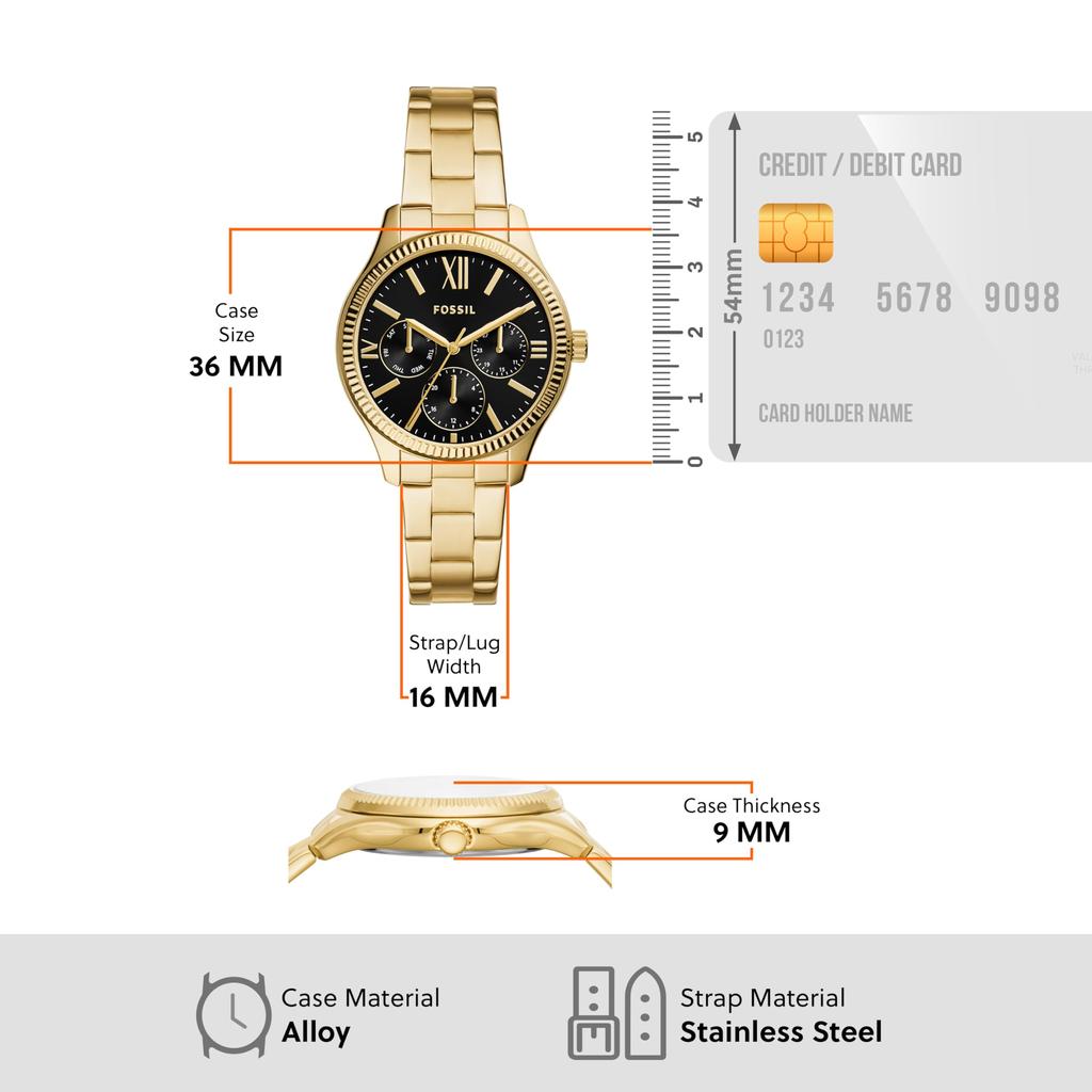 Часы RYE BQ3757 Gold [Fossil] женские