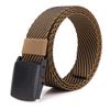 Новый мужской ремень для поездок на работу с автоматической пряжкой из нейлона, универсальный двухслойный толстый ремень для отдыха на природе