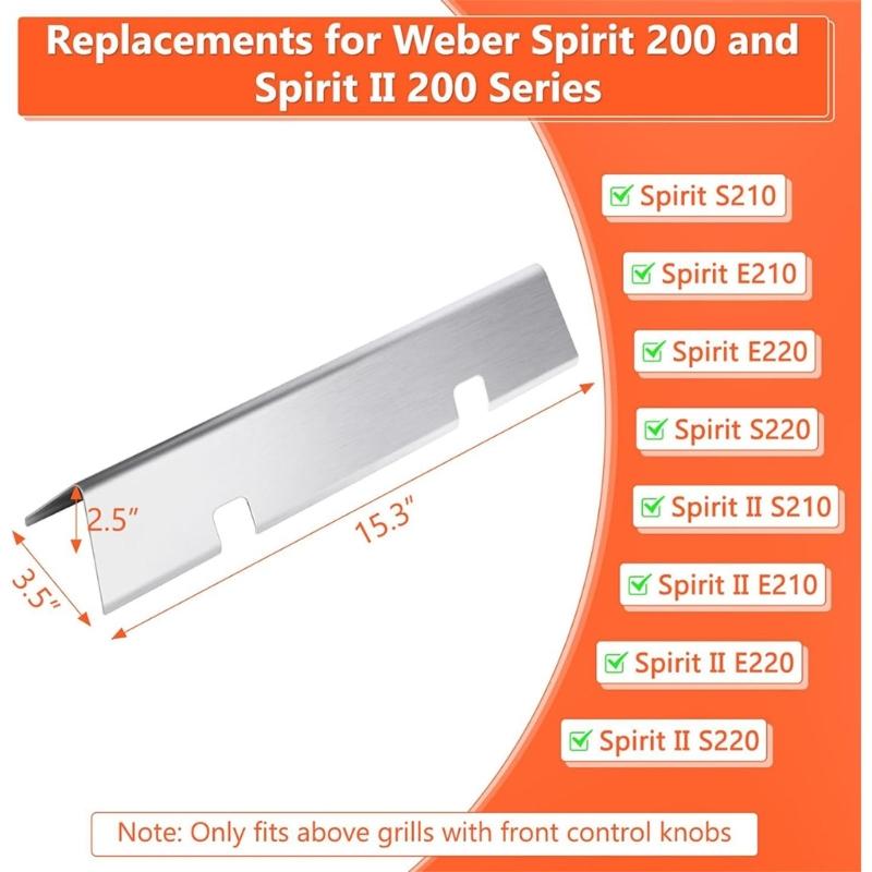 Premium Metal Heat Plates Suits Popular Spirit I And Next 200 Line Grills 15.3 foot Size