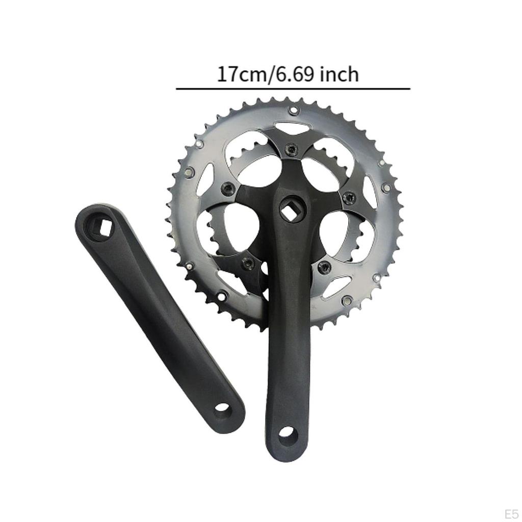 Bike Crankset Bicycle Crank Set 170mm Arm Riding for Mountain Road 50/34T 8/9 Speed