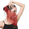 Party with Beaded Indian Belly Dance Veil Belly Dancing Veils Face Veil Costumes Mesh Face Veil
