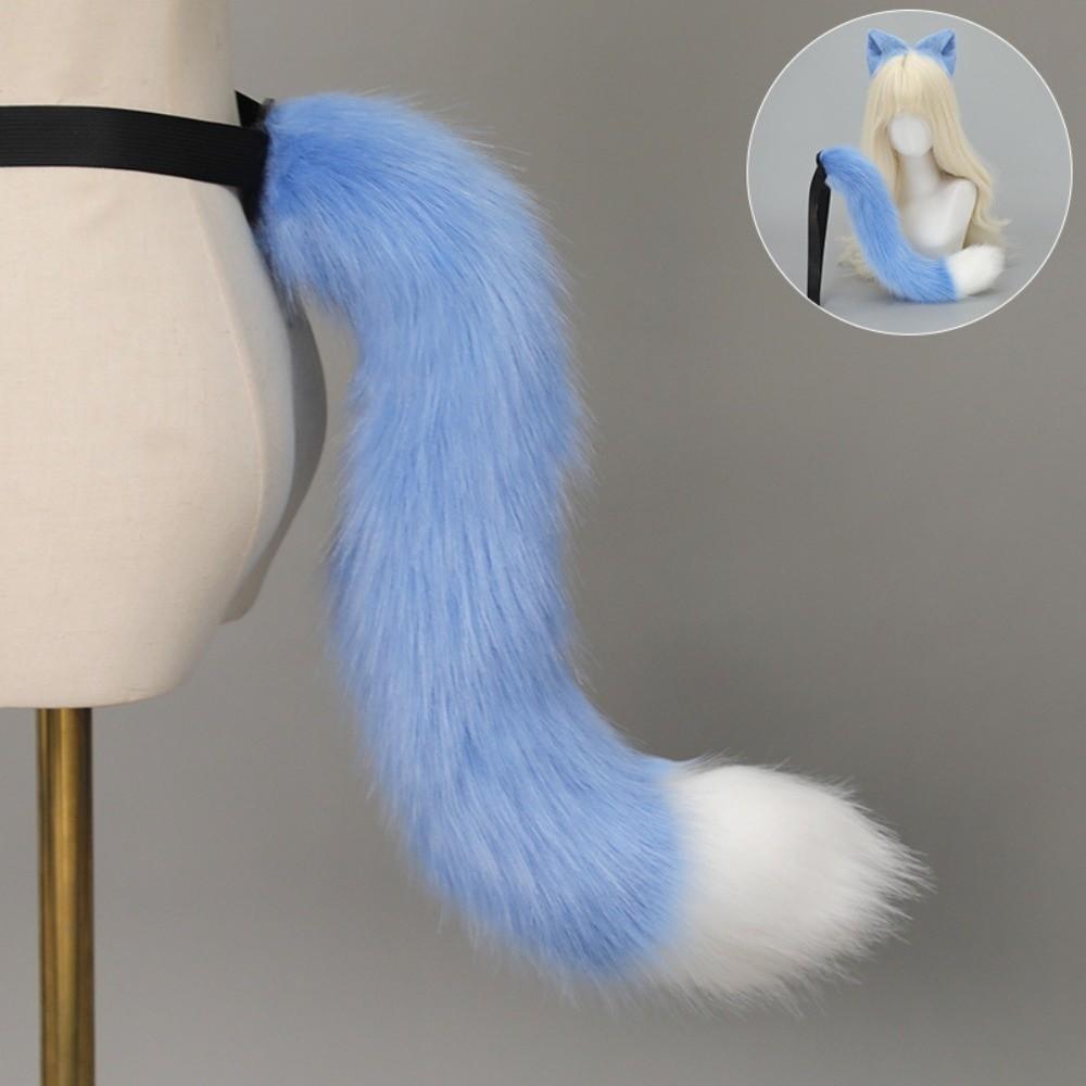 Handmade Cat Ear Headband Realistic Animal Ears Hair Band New Furry Cat Tail Set Party Props