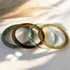 3/4 Pcs Multicolor Thin Resin Bracelet Set Smudged Cuff Bracelet Set Vintage Round Bangles  Gifts
