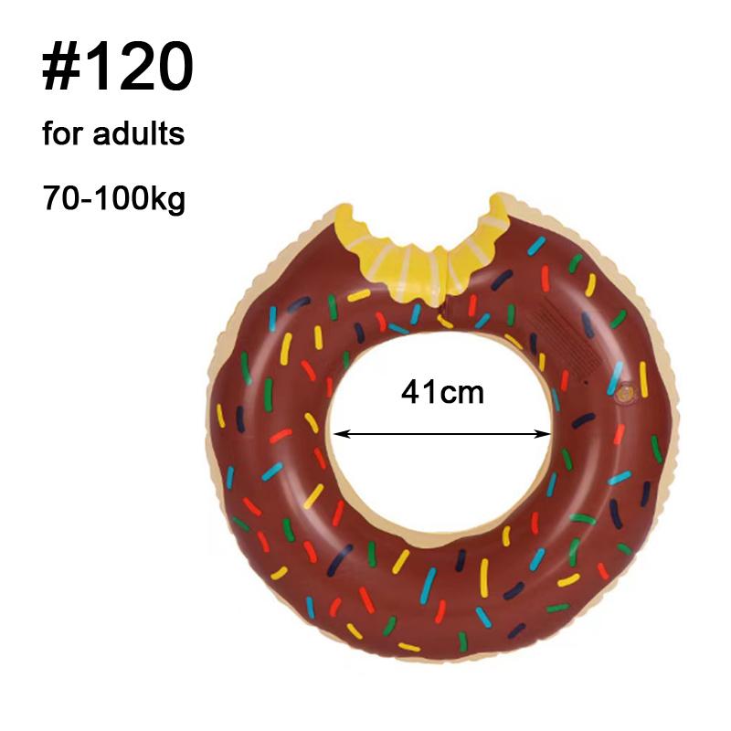 Inflatable Donut Swimming Ring Safe Pool Float Summer Outdoor Activitives Party Eco-Friendly Cute Kids Adult Swimming Circle