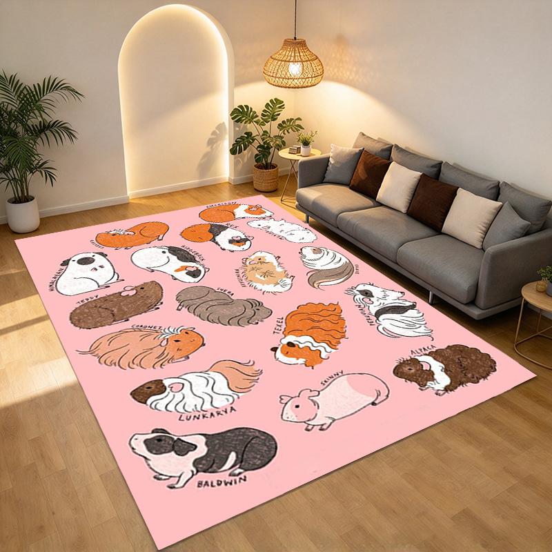 Guinea Pig Collection Living Room Nonslip Area Rug Soft Carpet For Bedroom Game Playroom Sofa Office Home Decor Doormat Christmas Gift C9301322