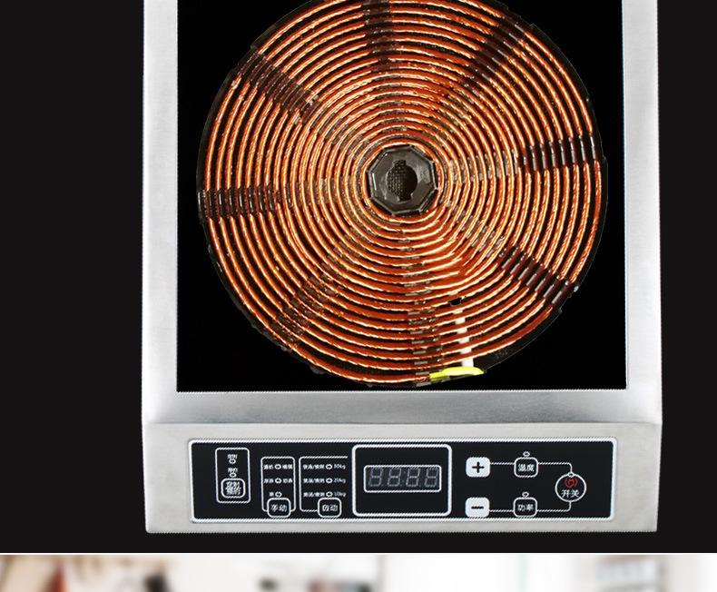 Индукционная плита высокой мощности 4G Life 3500 Вт: Плоский стол из нержавеющей стали с кнопочным управлением для домашнего и коммерческого использования