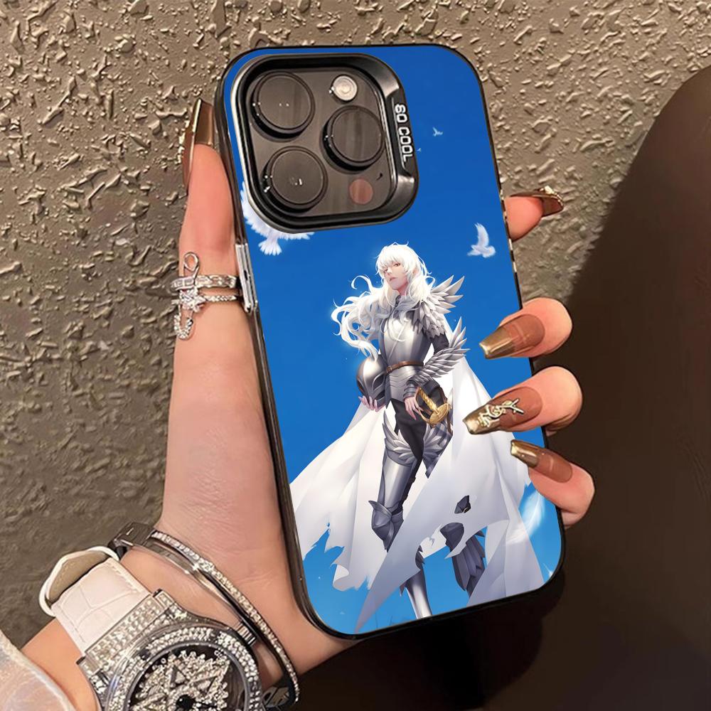 Чехол для телефона с аниме Гриффитом для iPhone 17 16 15 14 13 12 11 X XR XS Air Pro Max Plus Черный Цветной Серебристый Чехол