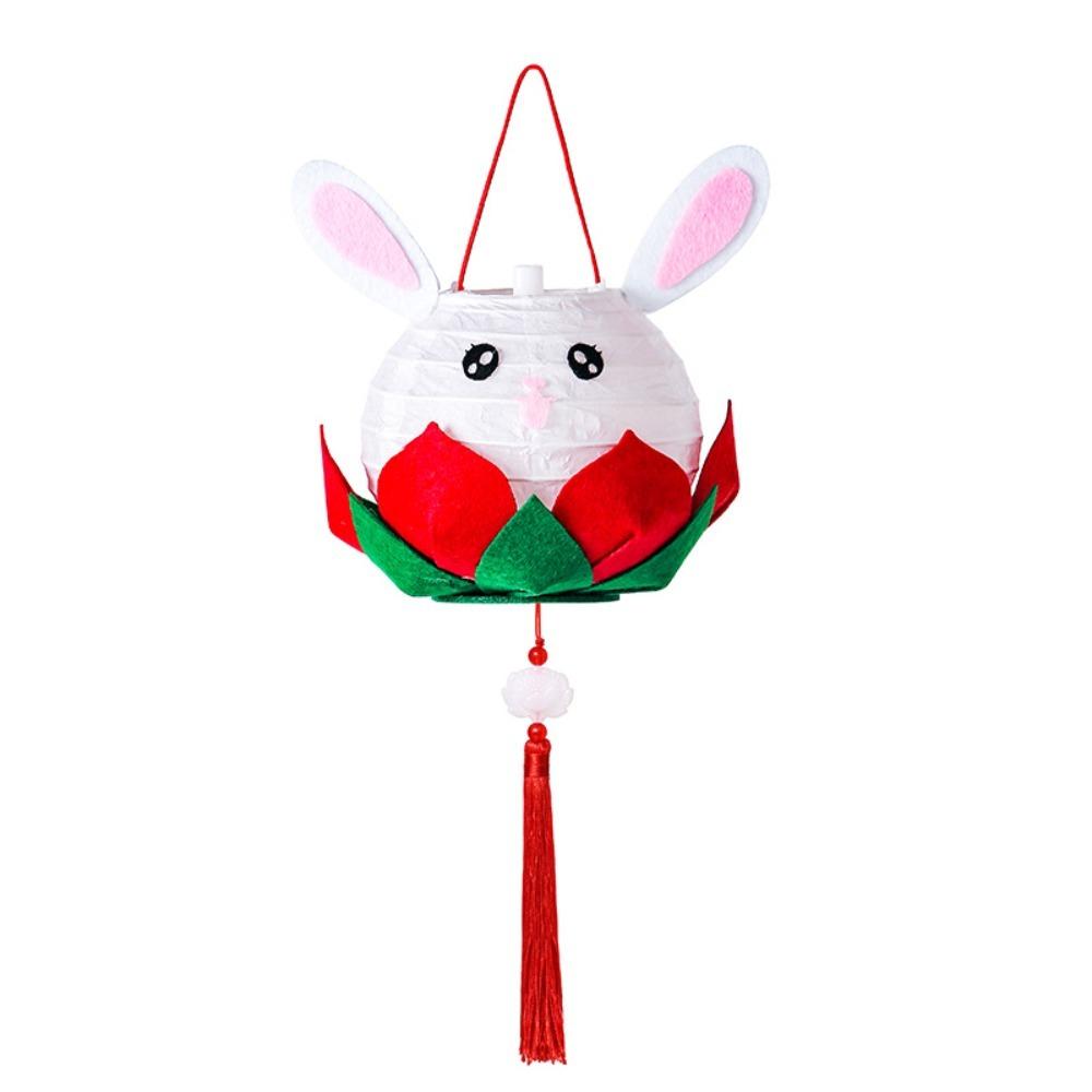 DIY Material Package Lotus Flower Lanterns Glowing Rabbit Lotus Lantern Holiday Decoration