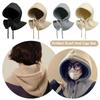 Thermal One Piece Knitted Hat Warm Ear Protection Scarf Shawl Knitted Scarf And Cap Set  Women
