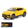Совместимо для 1:24 модель автомобиля Lamborghini Urus, литая под давлением машинка с откатным механизмом, игрушечная машина, двери открываются, свет и звук, игрушки для мальчиков, подарки для детей и взрослых