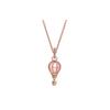 Pandora Pink hot air balloon suit, glass synthetic cubic zirconia necklace, women's model ZT1267