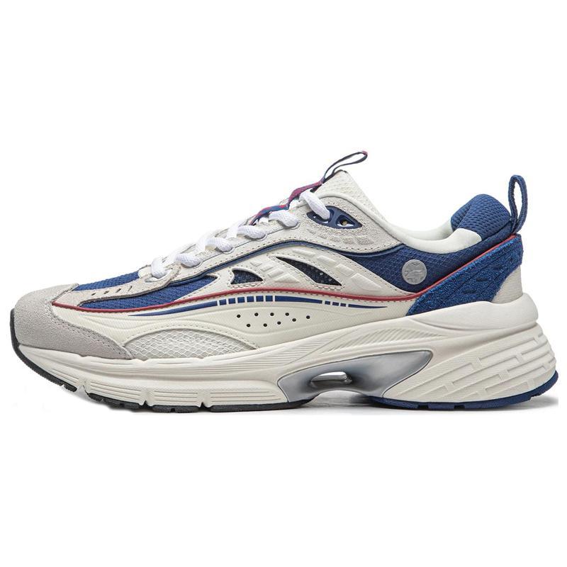Li Ning Comet LITE Yi Star LITE Амортизация Скользкая подошва Низкие Повседневная обувь Мужские Белый Синий AGCT503-2