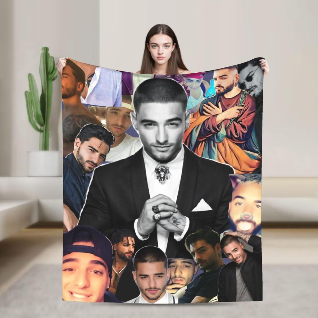 Maluma Rapper  Blanket Quality Soft  Throw Blanket Winter Girls Boys Couch Bed Funny Bedspread