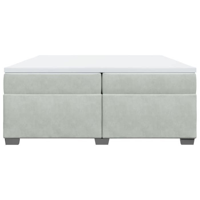 Maison Exclusive - Sommier à lattes de lit et matelas Gris clair 200x200cm Velours