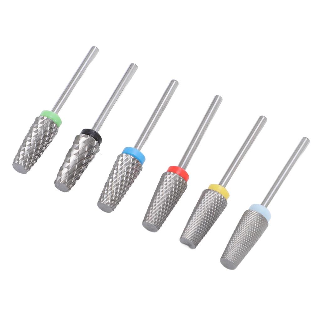 6pcs Nail Drill Bit Set Tungsten Carbide Professional Nail Bit for Electric Nail Drill Machine