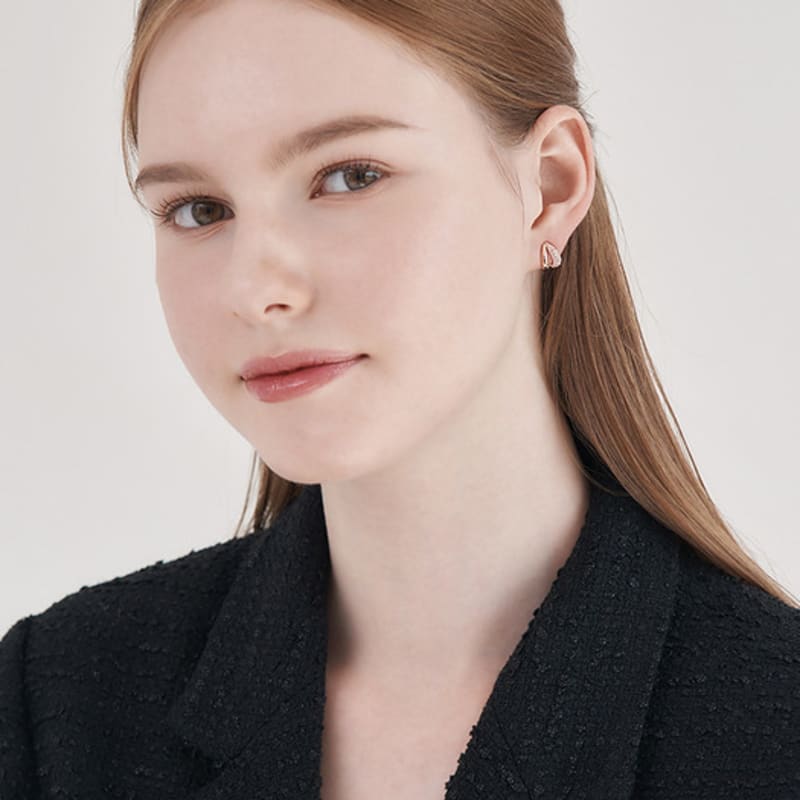 ELLE Jewelry 14K GF Two-Line Ballroom Earrings ELGPEE539