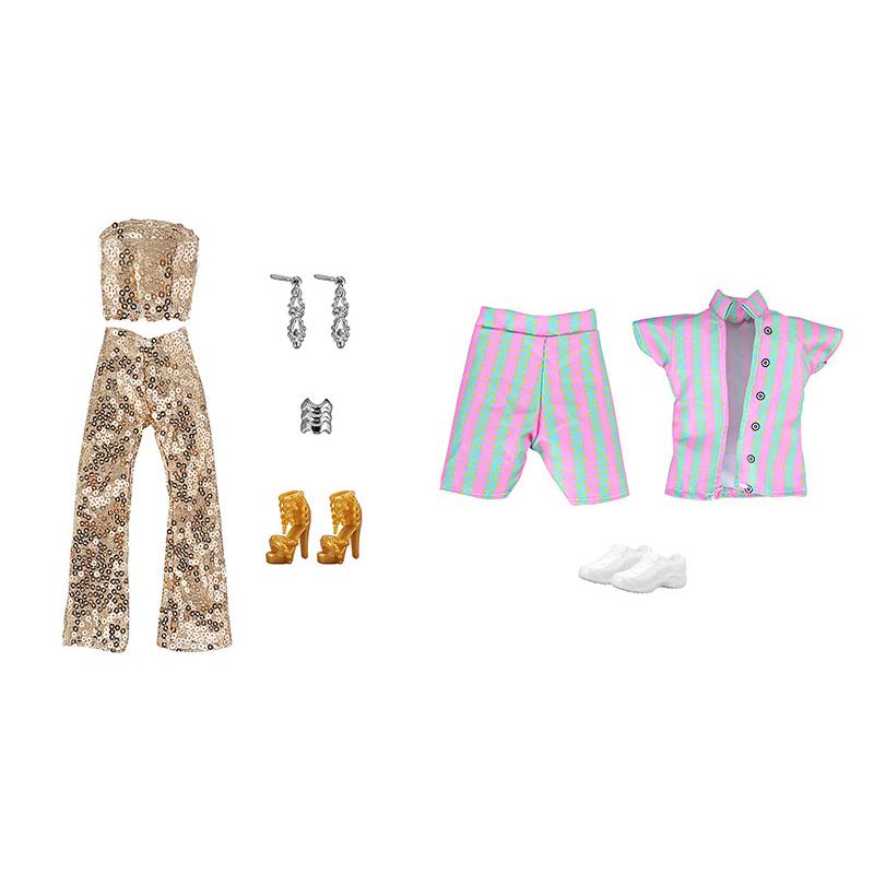 30 см 11-дюймовая кукольная одежда клетчатое платье топ с пайетками брюки полосатая одежда аксессуары игрушки для девочек подарок
