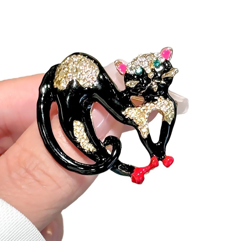 Креативная брошь в виде животного, милая личность, капающий котенок, корсаж, костюм, аксессуары, египетский ошейник для кошек, булавка