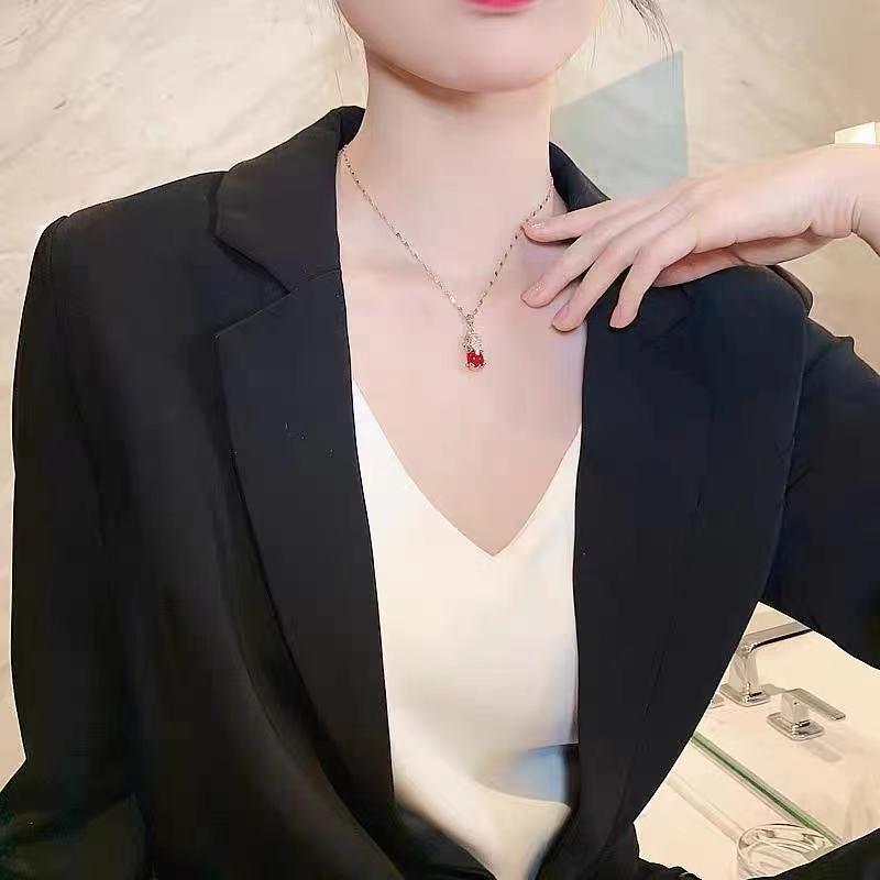 Модное ожерелье с подвеской в ​​виде мифического животного для женщин, ожерелье-цепочка цвета розового золота, свадебные украшения, подарок