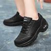 Leather Sneakers Black Casual Shoes Women Non Slip Lace Up 2025 Fashionable Comfortable Waterproof Large Size Sports Shoes
