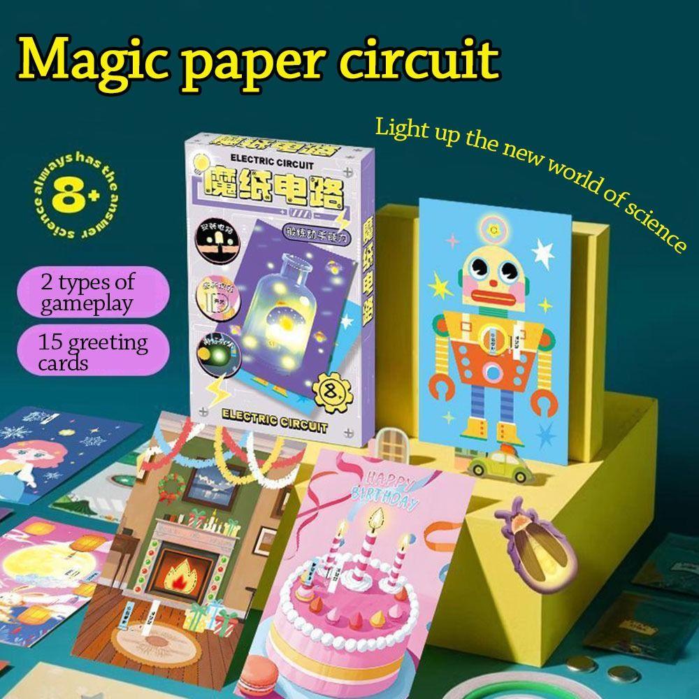 DIY Fun Electronic Card Paper Electronic greeting cards set Magic Paper set Children
