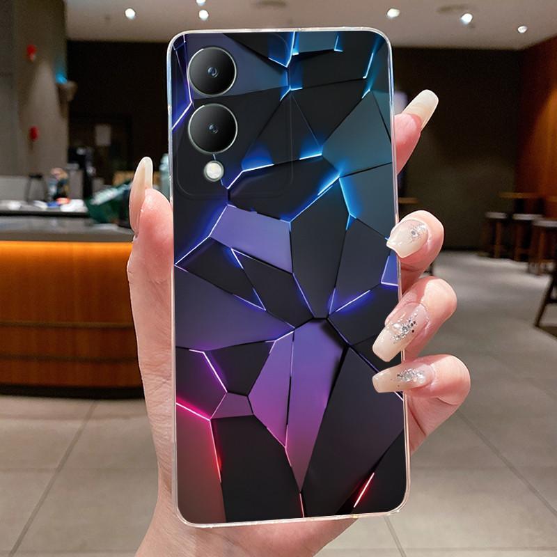 Чехол для Vivo Y17s Чехол VivoY17s Y 17s Роскошный Милый Крутой Мальчики Девочки Прозрачный Мягкий Силикон ТПУ Чехлы для Телефона Задняя Крышка Funda